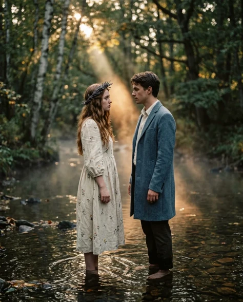 Lovers in a Forest Stream 1