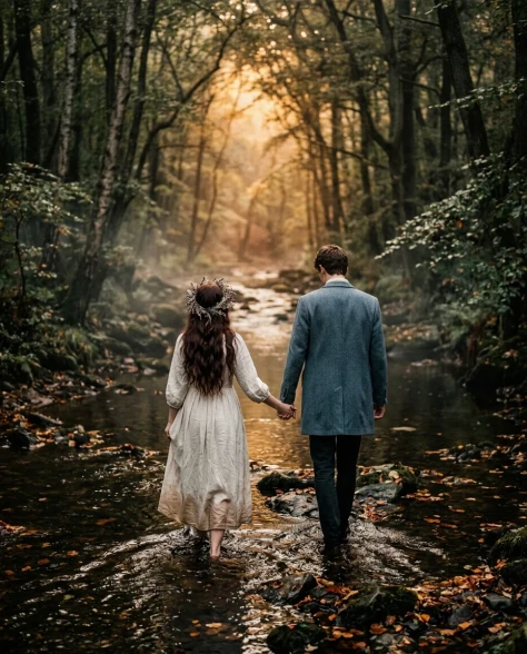 Lovers in a Forest Stream 7