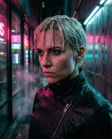 Cyberpunk Alley Close-Up 1