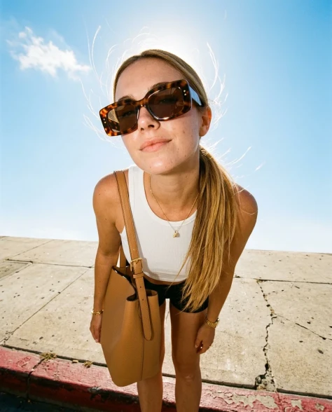 Oversized Sunglasses High-Angle Street Selfie 7