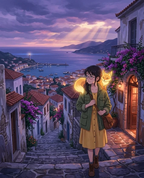 Anime — Shinkai Style, Mediterranean Hillside 1