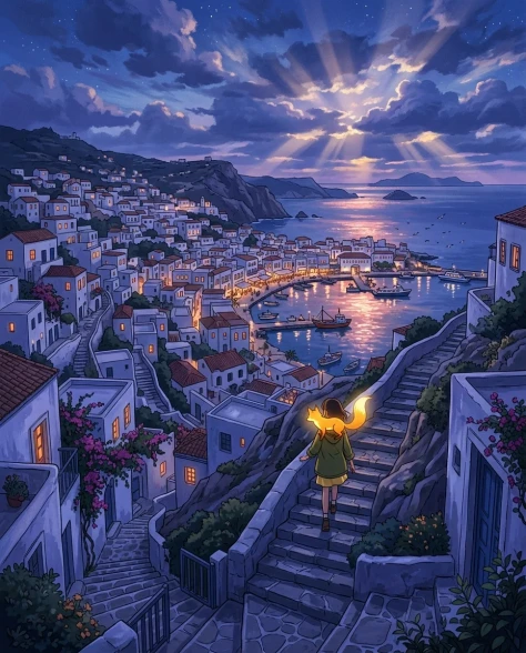 Anime — Shinkai Style, Mediterranean Hillside 7