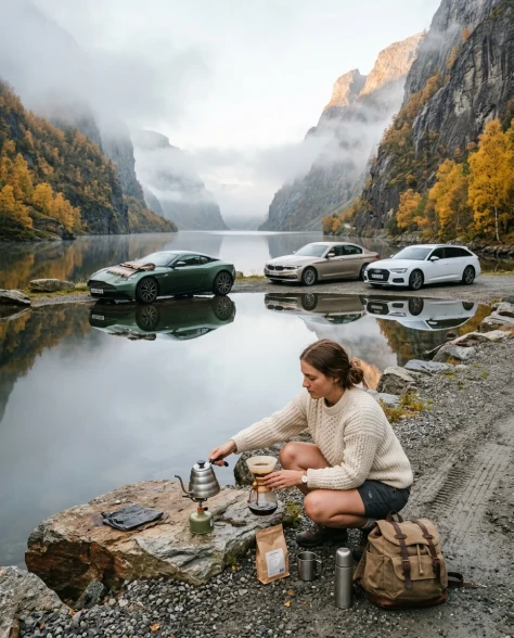 Grand Touring Cars at Misty Norwegian Fjord 1