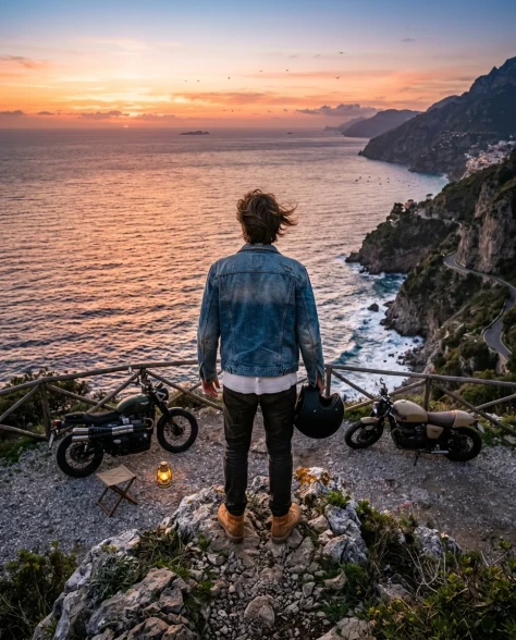 Adventure Motorcycles on Amalfi Coast at Sunset 4