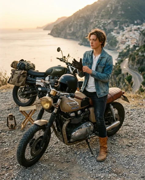 Adventure Motorcycles on Amalfi Coast at Sunset 5