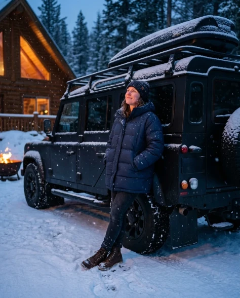 Snowy Alpine Cabin with Off-Road Vehicles 5