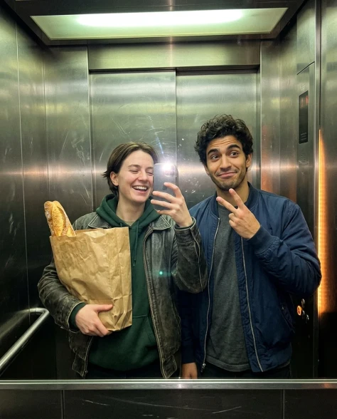 Accidental Elevator Selfie with a Friend 2
