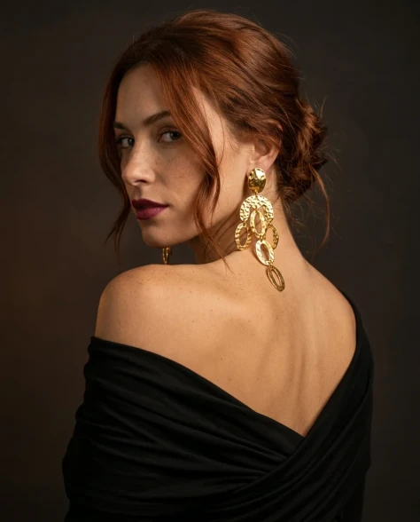 Valentino Style Gold Statement Earrings Portrait 6