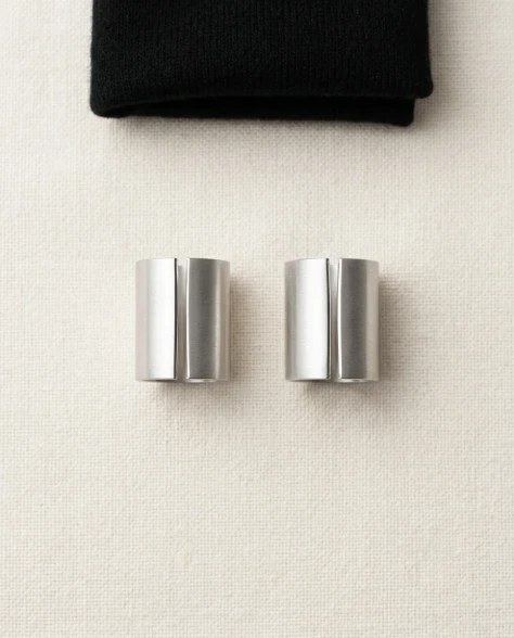 The Row Style Minimalist Sculptural Earrings Portrait 7
