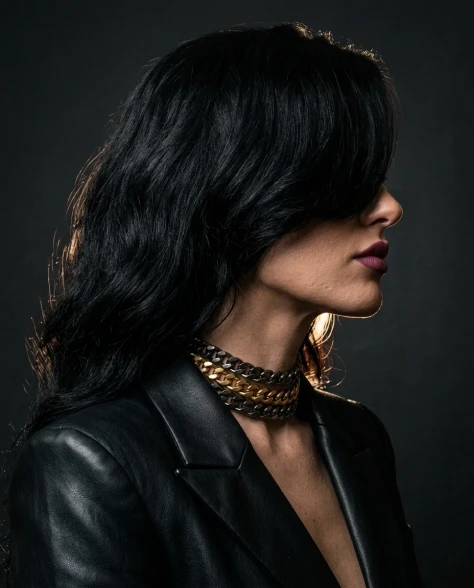 Balmain Style Dramatic Gold Earrings Portrait 6