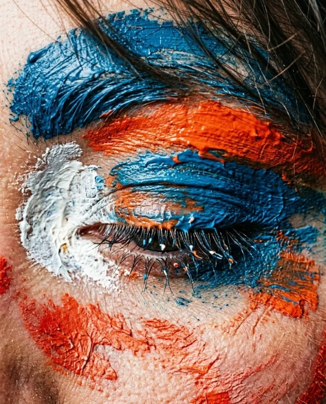 Impasto Acrylic Face Canvas — Macro Editorial Portrait 3