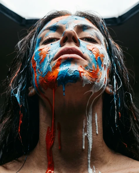 Impasto Acrylic Face Canvas — Macro Editorial Portrait 5
