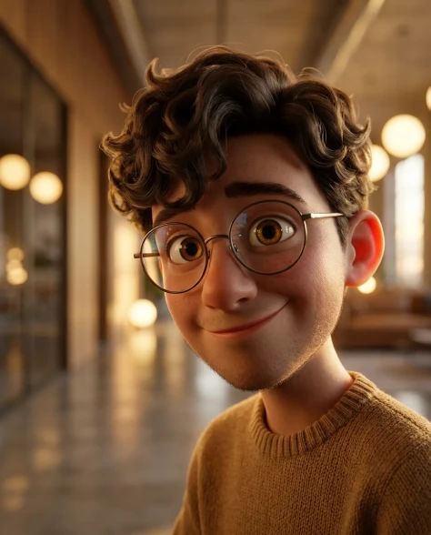 Chibi Boy in Luxurious Modern Loft — 3D CGI Portrait 2