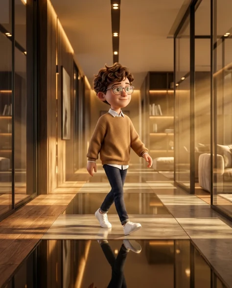 Chibi Boy in Luxurious Modern Loft — 3D CGI Portrait 3