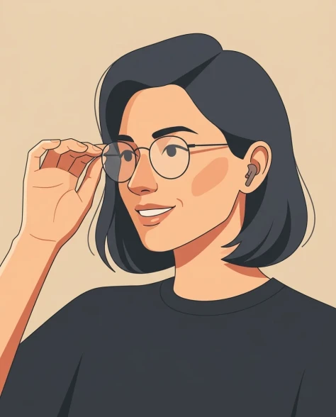 Cinematic Vector Fashion-Editorial Portrait for UI Identity 3