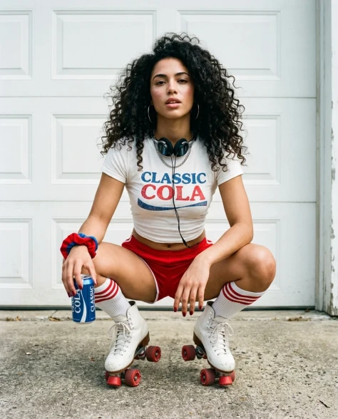 80s Retro Athleisure Roller Skate Portrait 1