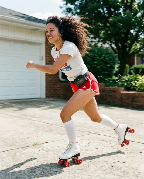 80s Retro Athleisure Roller Skate Portrait 4
