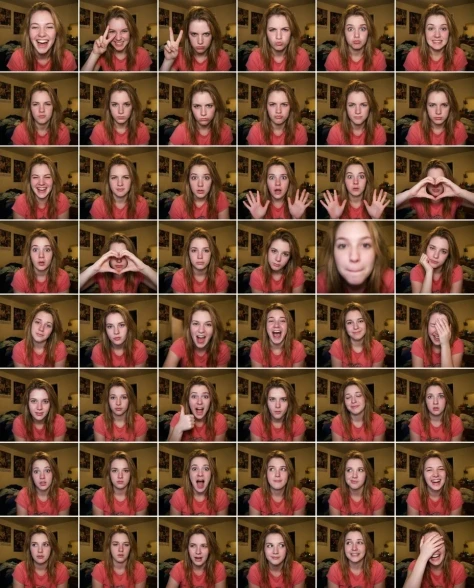 Extreme Lo-Fi Webcam Contact Sheet — 48 Panels 1