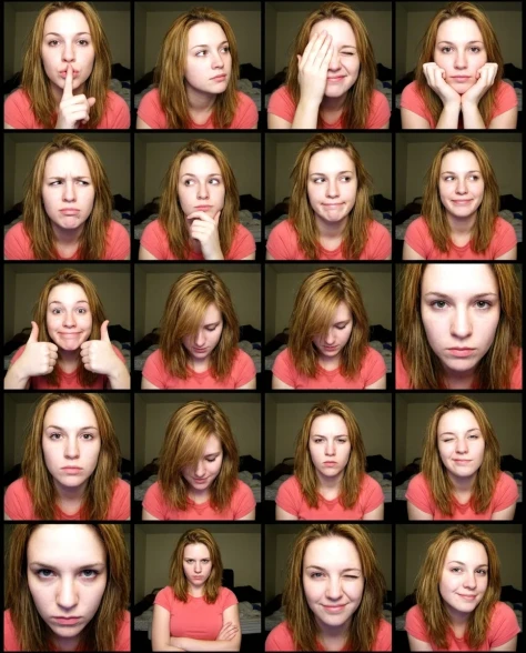 Extreme Lo-Fi Webcam Contact Sheet — 48 Panels 6