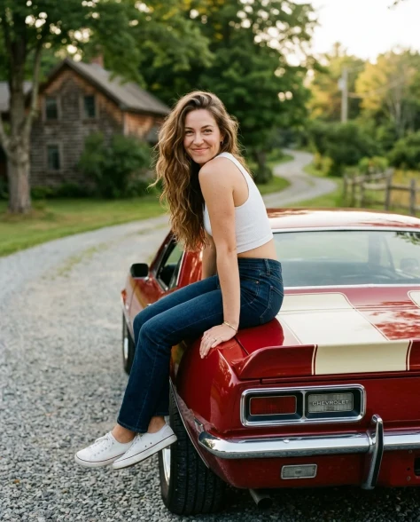 Vintage Car Lifestyle Portrait — Countryside Film Aesthetic 3