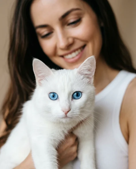 Nine-Panel Editorial Grid with White Cat Companion 3
