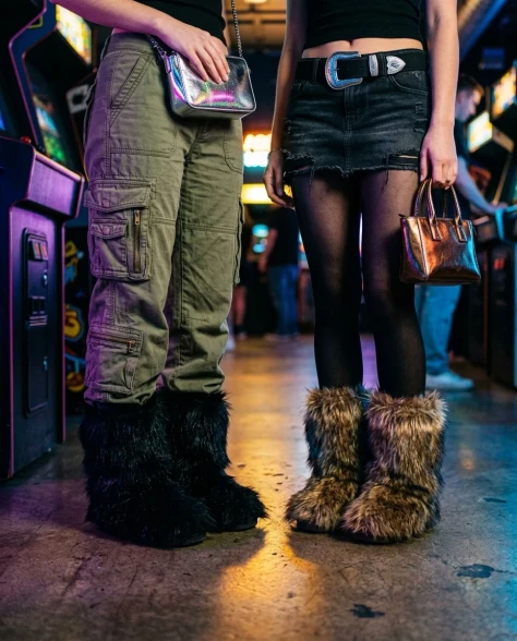 Retro Arcade Duo in Y2K Fashion — Three-Shot Series 7