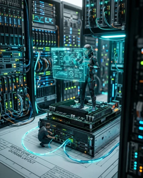 Technical Blueprint Transforming into AI Server Cluster 4
