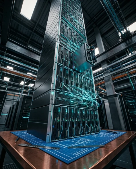 Technical Blueprint Transforming into AI Server Cluster 5