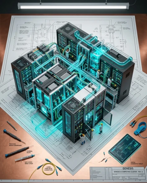 Technical Blueprint Transforming into AI Server Cluster 7