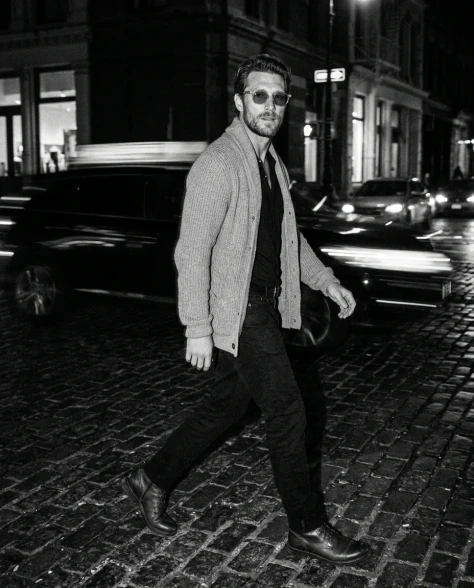 Black-and-White Menswear Editorial — Urban Night 5