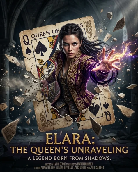 Sorcerer Bursting Through Playing Card — Movie Poster 1