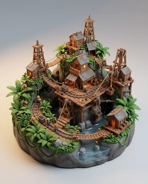 Collectible Diorama — Jungle Mining Settlement 1