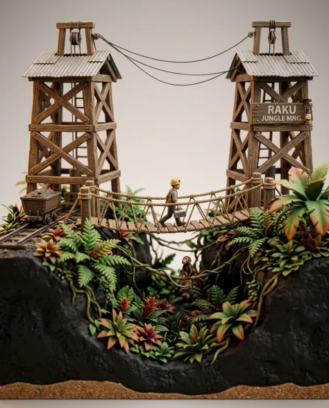 Collectible Diorama — Jungle Mining Settlement 2