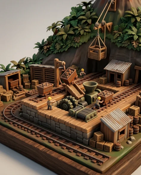 Collectible Diorama — Jungle Mining Settlement 3