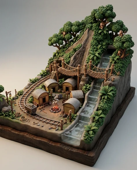 Collectible Diorama — Jungle Mining Settlement 4