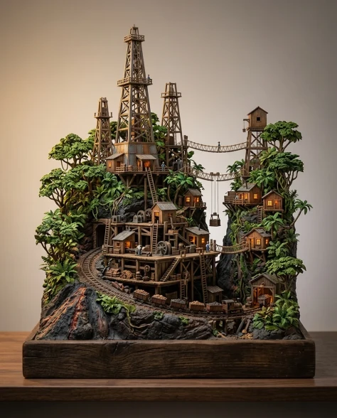 Collectible Diorama — Jungle Mining Settlement 7