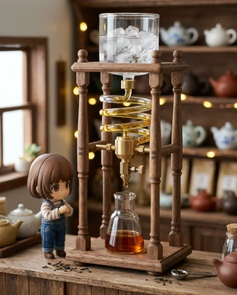 Miniature Tea Shop Diorama with Chibi Girl 6