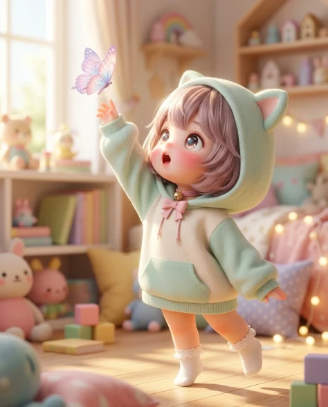 3D Tiny Anime Girl Character Action Sequence 4