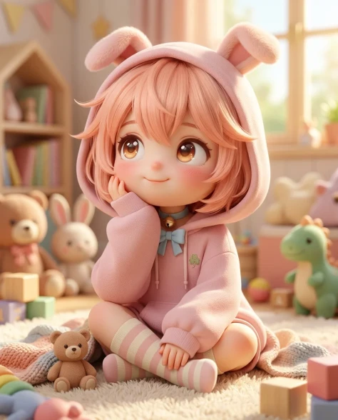 3D Tiny Anime Girl Character Action Sequence 6