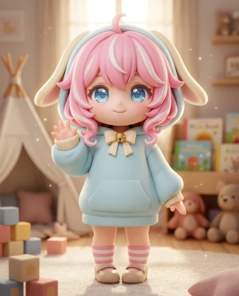 3D Tiny Anime Girl Character Action Sequence 7
