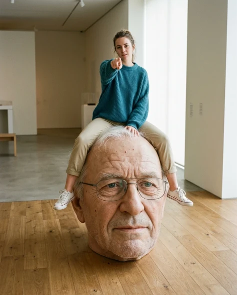Surreal Conceptual Portrait with Scale Distortion 1