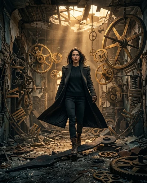Cinematic Broken Clock Scene Portrait 2