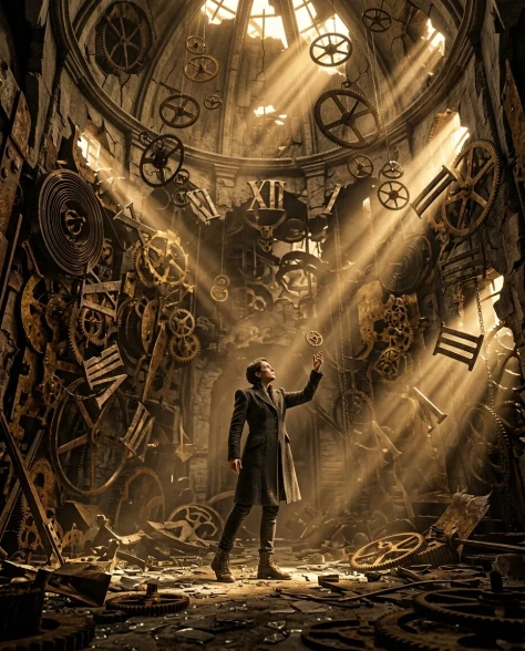 Cinematic Broken Clock Scene Portrait 4