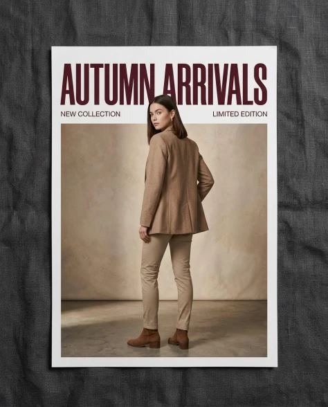 Fashion Advertisement Poster with Editorial Pose 7