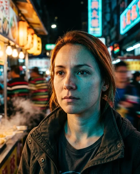 Cinematic Night Market Walk with Motion Blur 6