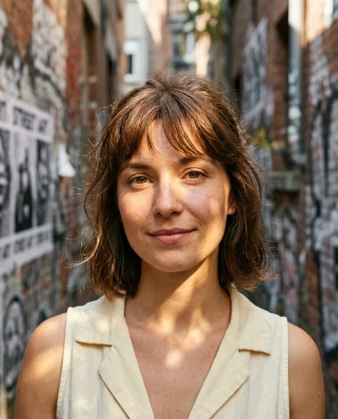 Urban Street Portrait with Stencil Graffiti Backdrop 2
