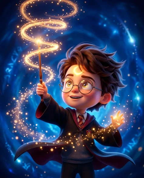 3D CGI Big-Head Cartoon Wizard Character 3