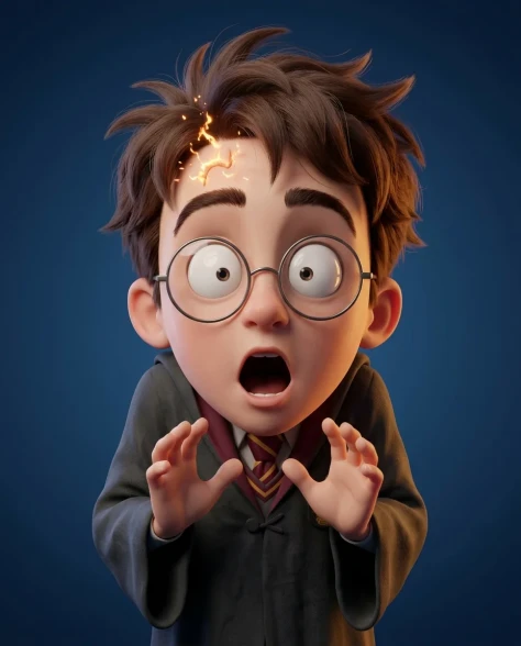 3D CGI Big-Head Cartoon Wizard Character 5