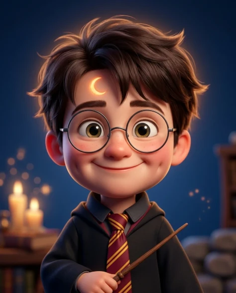 3D CGI Big-Head Cartoon Wizard Character 6