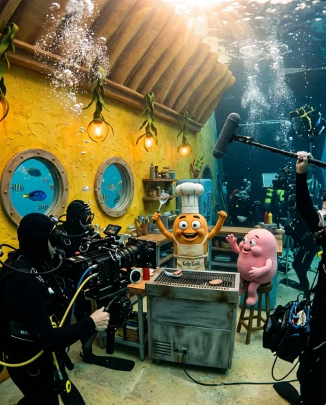 Behind-the-Scenes Underwater Cartoon Film Set 1